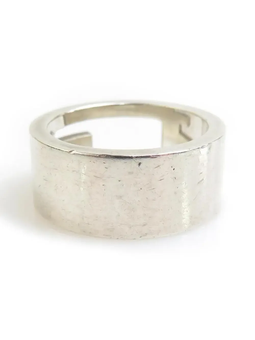 Auth Gucci G Logo Ring Silver - #302881G93B